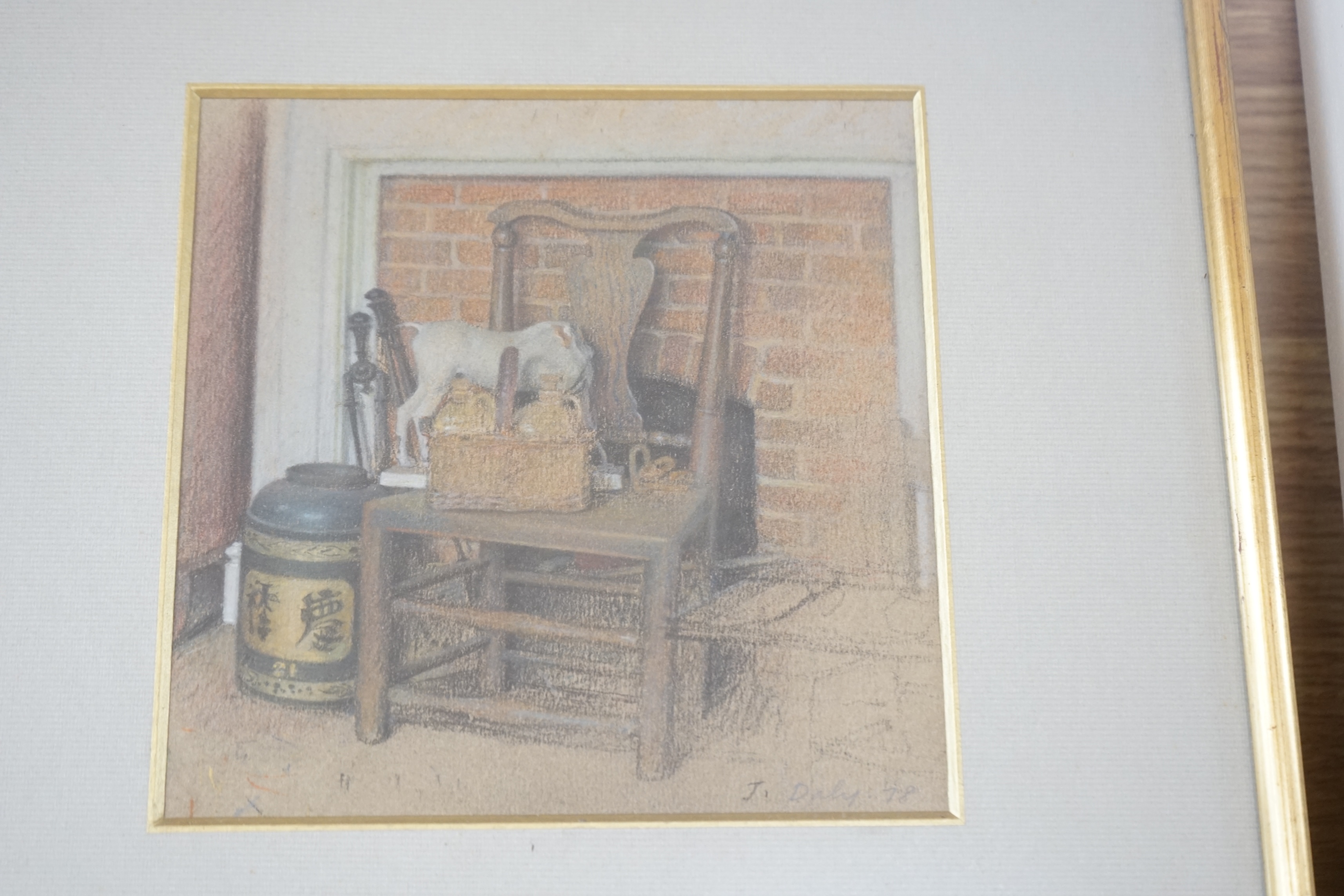 Jehan Daly (1918-2001), two pastel and crayons, Still lifes, each signed and dated ‘78, largest 24 x 15cm. Condition - fair to good